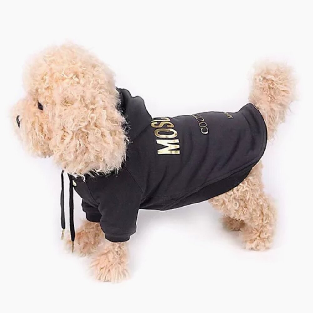 New Moschino cotton dog hoodie